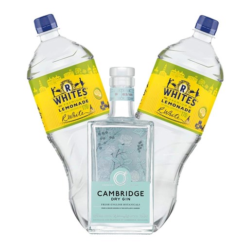 Cambridge Dry Gin 70cl with R Whites Premium Lemonade Mixer